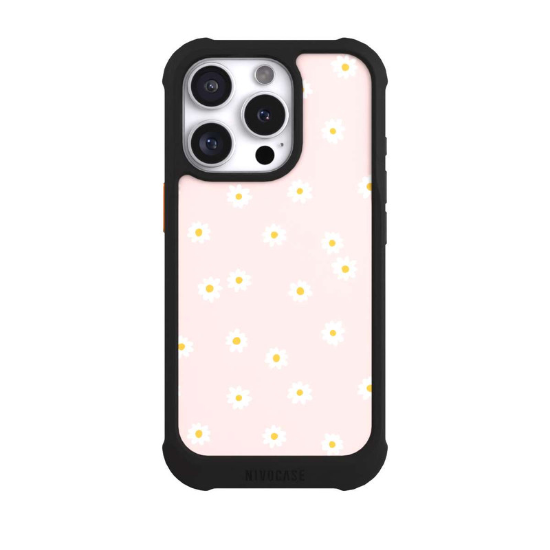 iPhone 16 Pro NIVOmax Vintage Gänseblümchenmuster