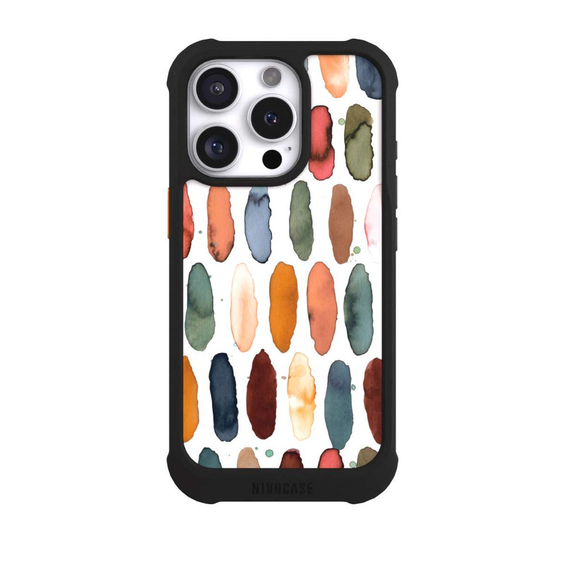 iPhone 16 Pro NIVOmax Traits d'aquarelle Minéral Terracotta