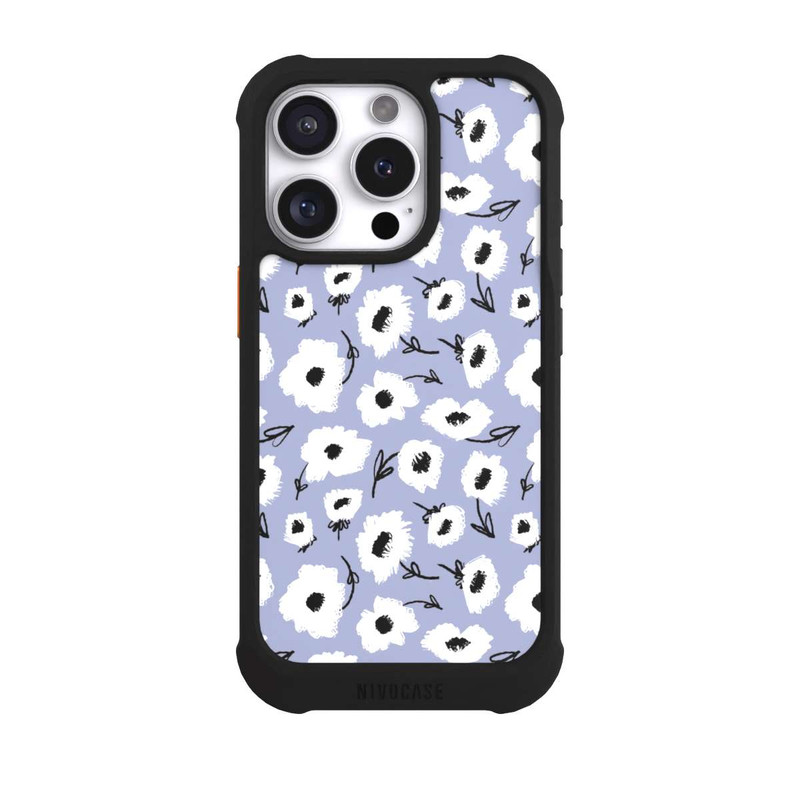 iPhone 16 Pro NIVOmax Pattern Fleurs Lilas