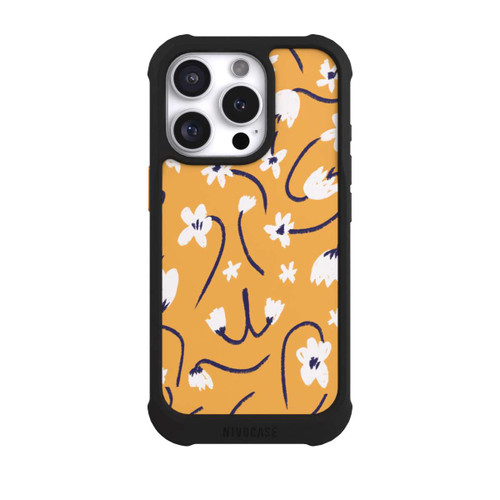 Apple iPhone 16 Pro NIVOmax Pattern Petites Fleurs Jaunes