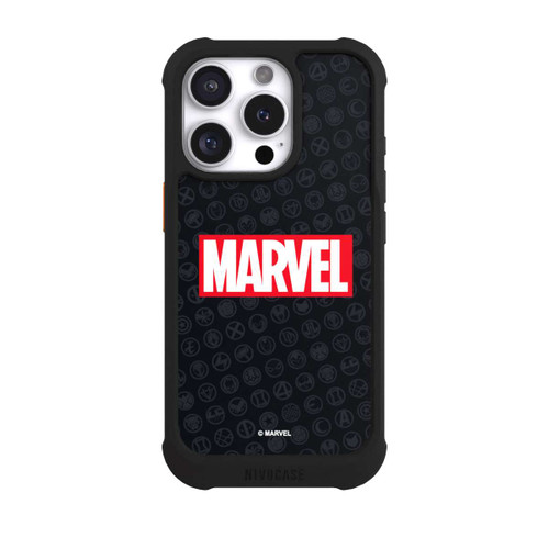 Apple iPhone 16 Pro NIVOmax Marvel Logo Black Red