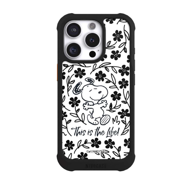 iPhone 16 Pro NIVOmax Snoopy schwarz und weiß This Is The Life