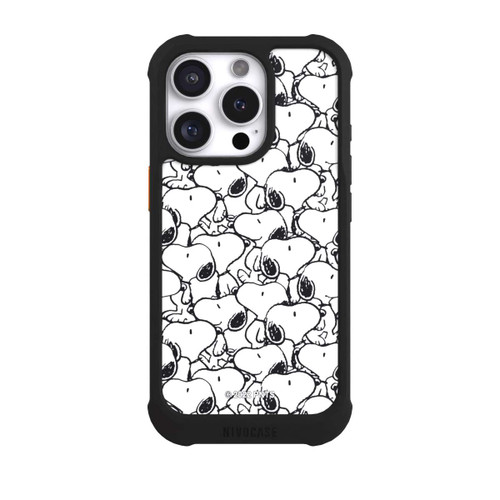 Apple iPhone 16 Pro NIVOmax Snoopy Pattern Black And White