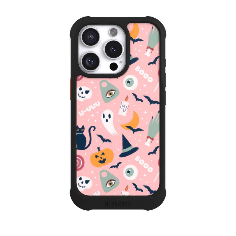 iPhone 16 Pro NIVOmax Niedliche Halloween Gespenster Muster