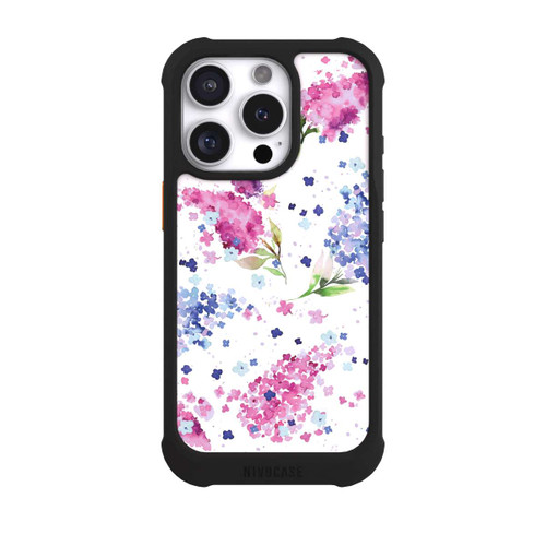 Apple iPhone 16 Pro NIVOmax Floral Hydrangeas Lilac Pink