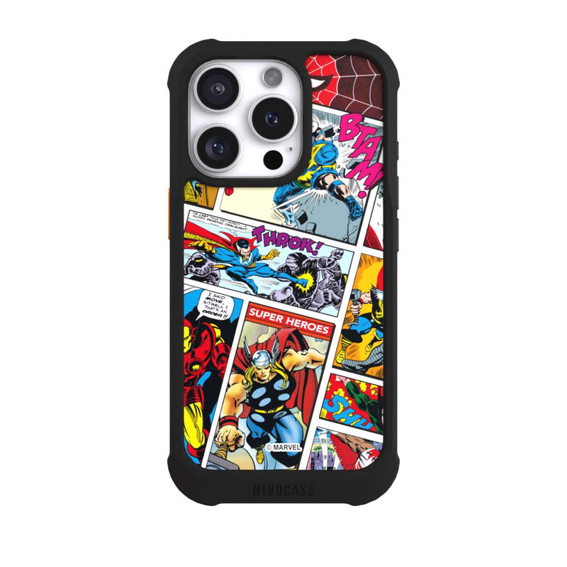 iPhone 16 Pro NIVOmax Marvel Retro Comic Blue
