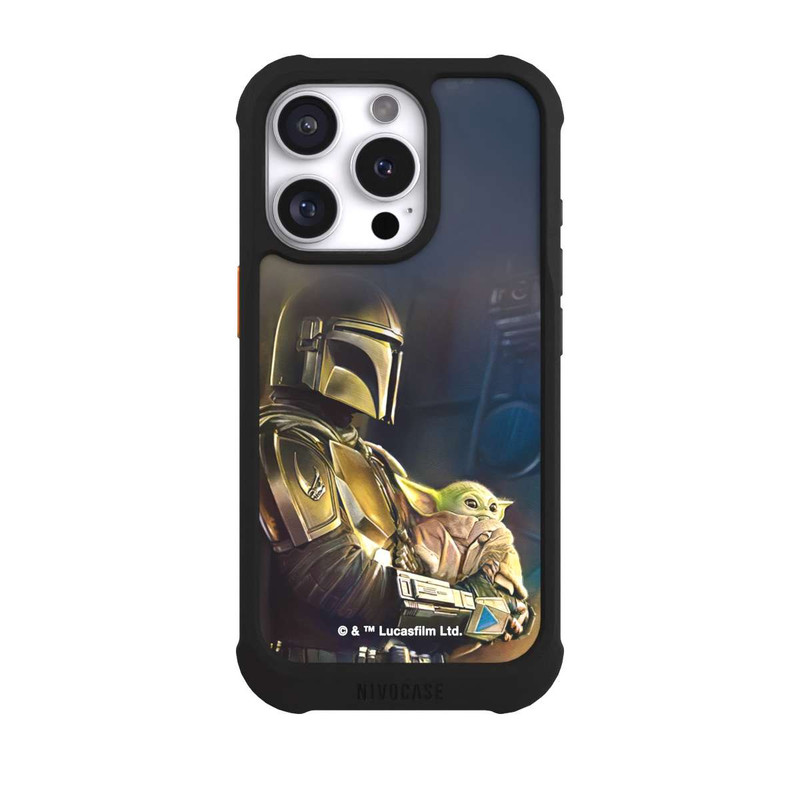 iPhone 16 Pro NIVOmax Mandalorianer und Grogu im Schiff