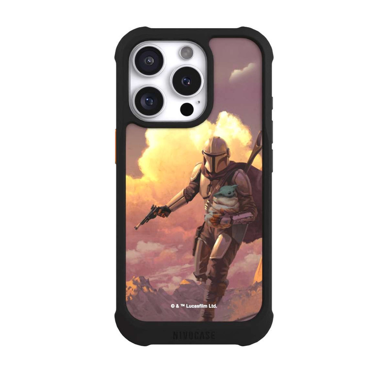 iPhone 16 Pro NIVOmax Der Mandalorianer und Grogu Sonnenguntergang Wolken
