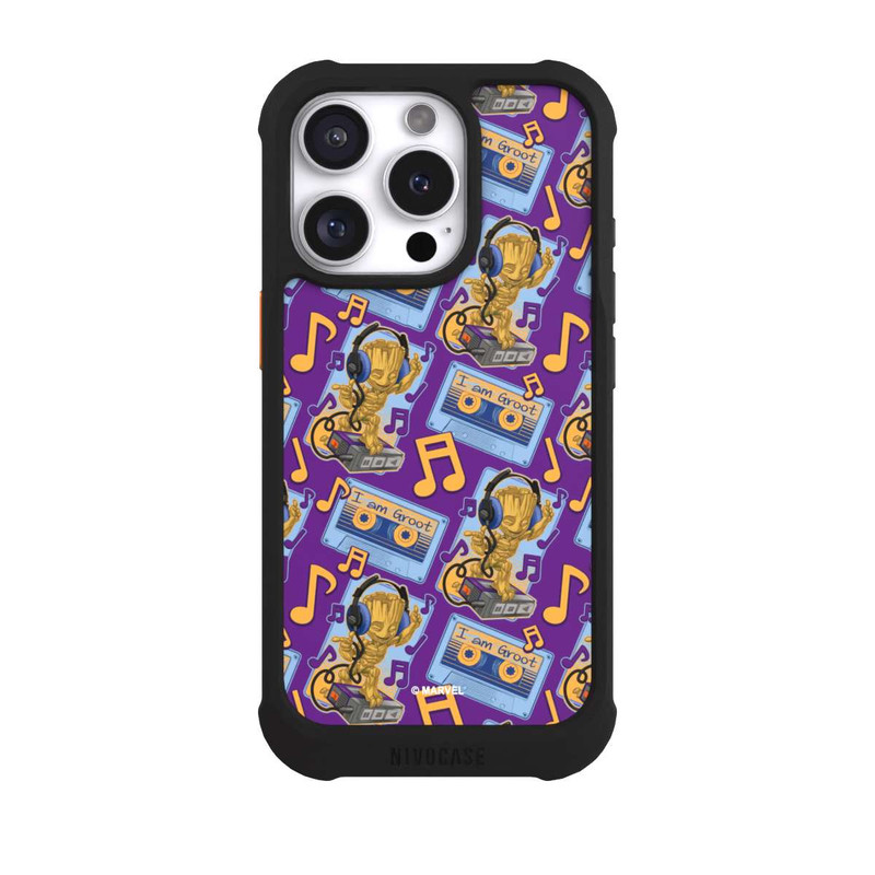 iPhone 16 Pro NIVOmax Groot Comic Headphones Guardians of the Galaxy