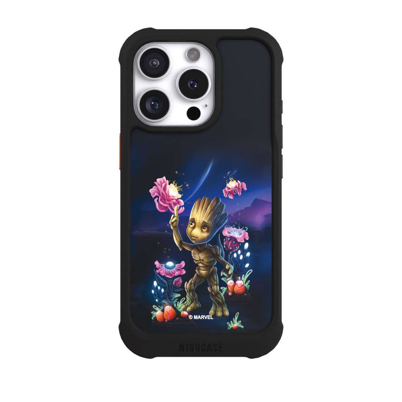 iPhone 16 Pro NIVOmax Baby Groot Fleurs