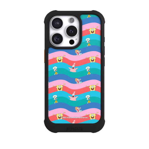 Apple iPhone 16 Pro NIVOmax Spongebob Friends Colorful Waves