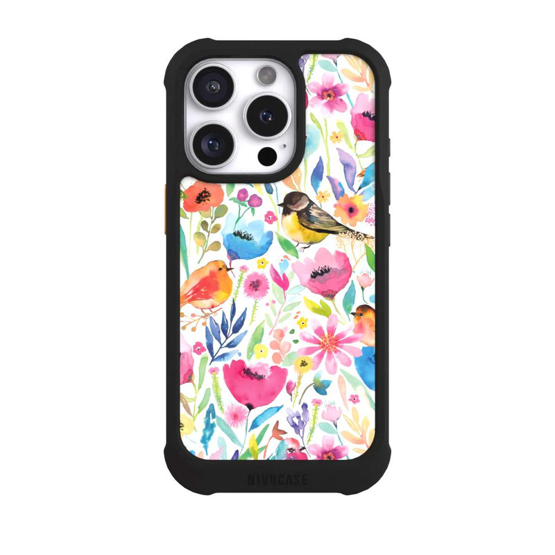 iPhone 16 Pro NIVOmax Wunderliche Vögel und Blumen