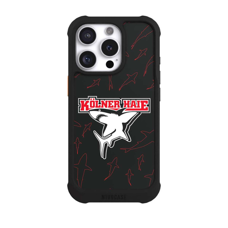 iPhone 16 Pro NIVOmax Haie Muster Rot