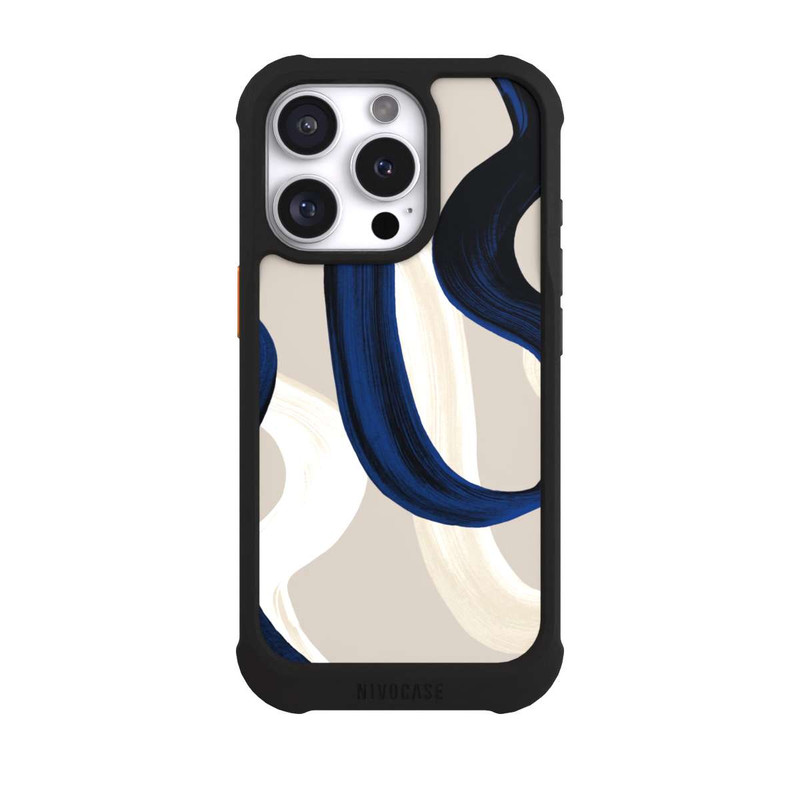 iPhone 16 Pro NIVOmax Abstrakte Pinselstriche 80