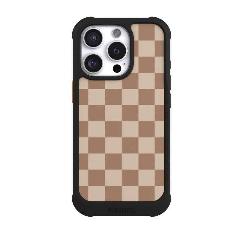 iPhone 16 Pro NIVOmax Carreaux marron