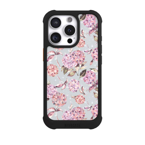 Apple iPhone 16 Pro NIVOmax Pastel Magic Hydrangea Floral Watercolor Pink