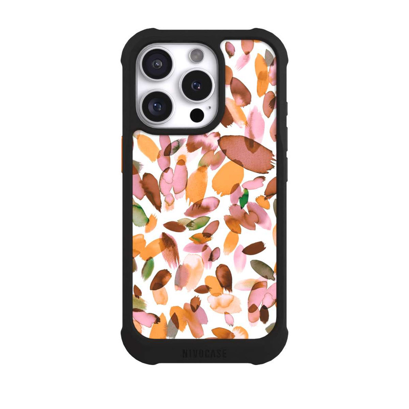iPhone 16 Pro NIVOmax Watercolor Petal Stains Orange