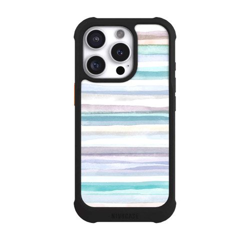 Apple iPhone 16 Pro NIVOmax Pastellfarbene Streifen Blau