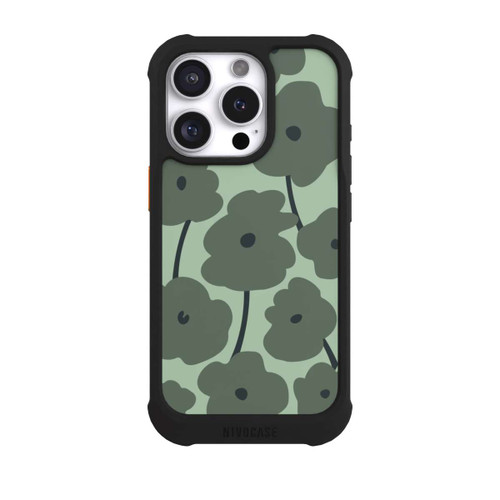 Apple iPhone 16 Pro NIVOmax Fleurs Minimalistes Vertes