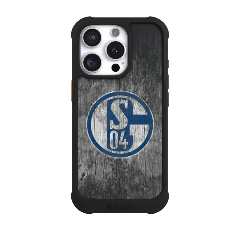 iPhone 16 Pro NIVOmax Schalke 04 Holz Look