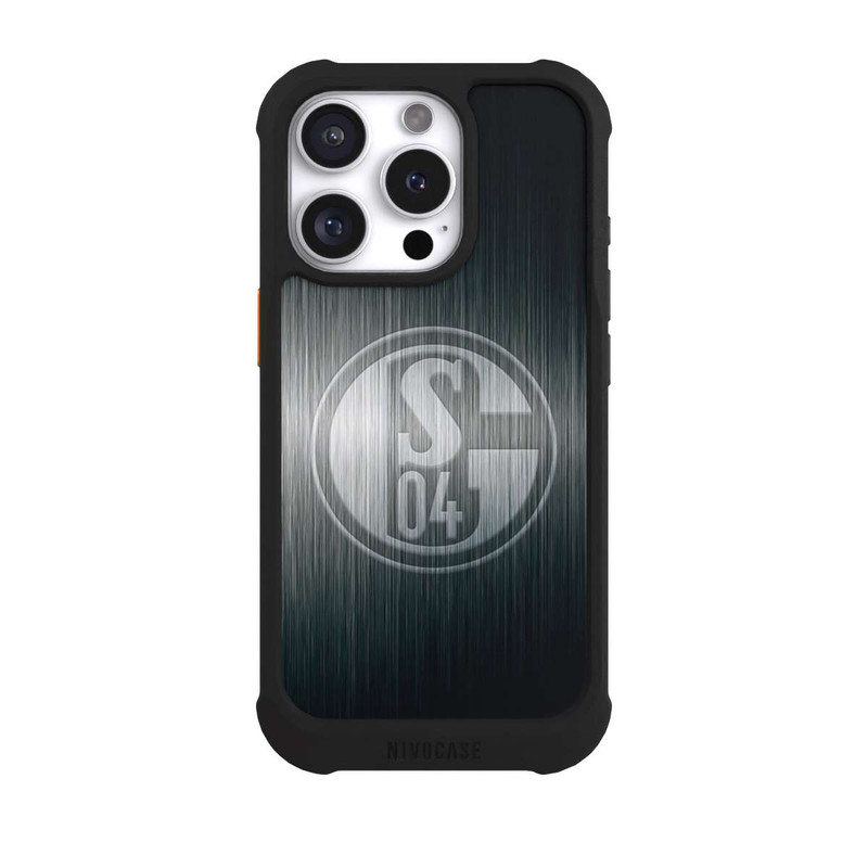 iPhone 16 Pro NIVOmax Schalke 04 Metall Look