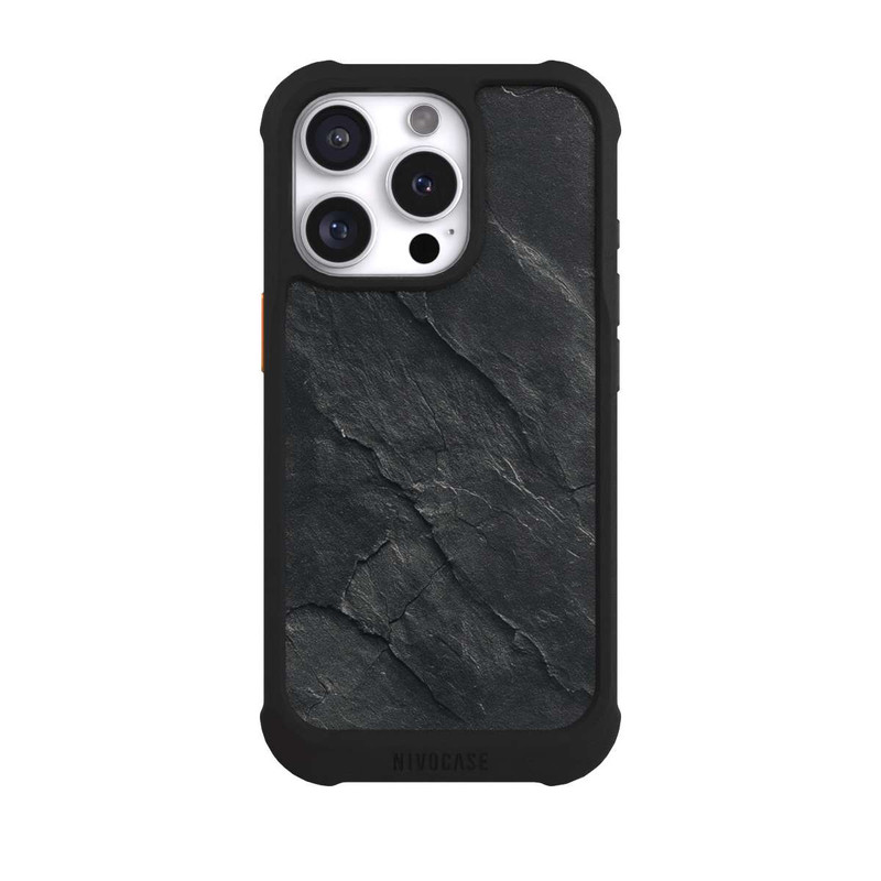 iPhone 16 Pro NIVOmax Dunkler Schiefer Look