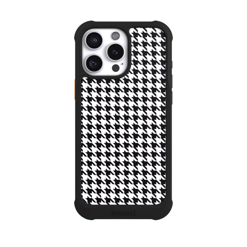 iPhone 16 Pro Max NIVOmax Pied de Poule Noir Blanc