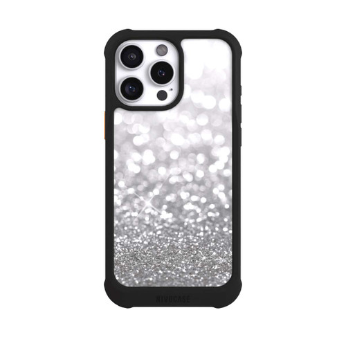 Apple iPhone 16 Pro Max NIVOmax Pluie de Paillettes Argentées Look