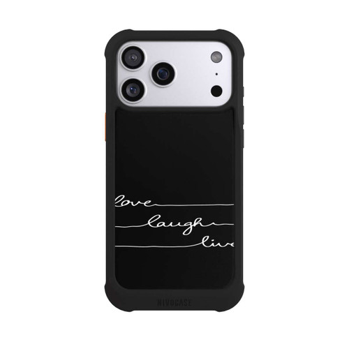 Apple iPhone 16 Pro Max NIVOmax Love Laugh Live weiß/schwarz