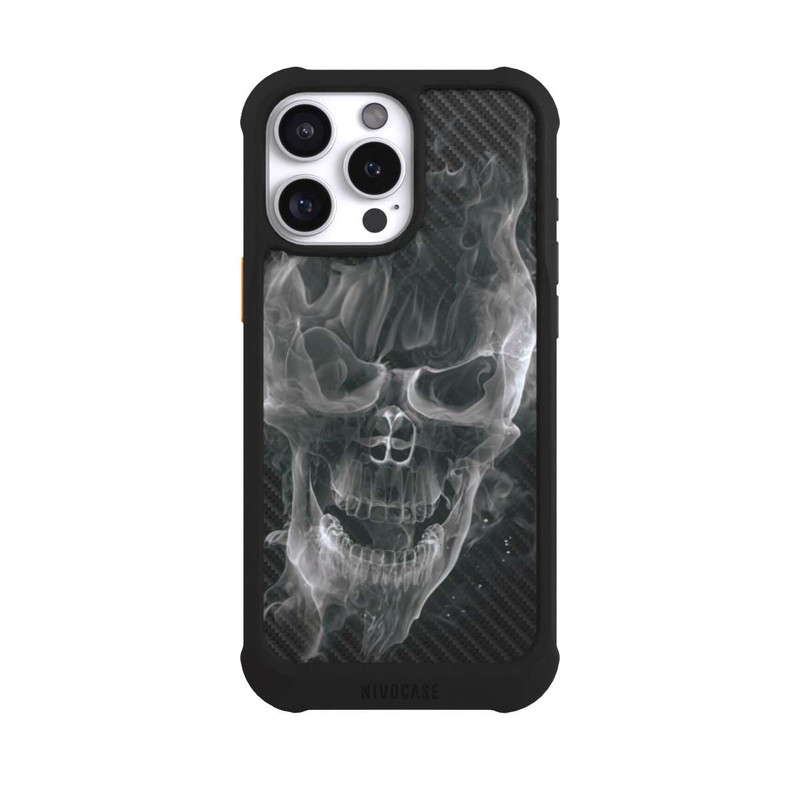 iPhone 16 Pro Max NIVOmax Crâne Fumée Carbone