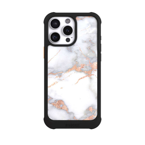 Apple iPhone 16 Pro Max NIVOmax Weißer und goldener Marmorlook