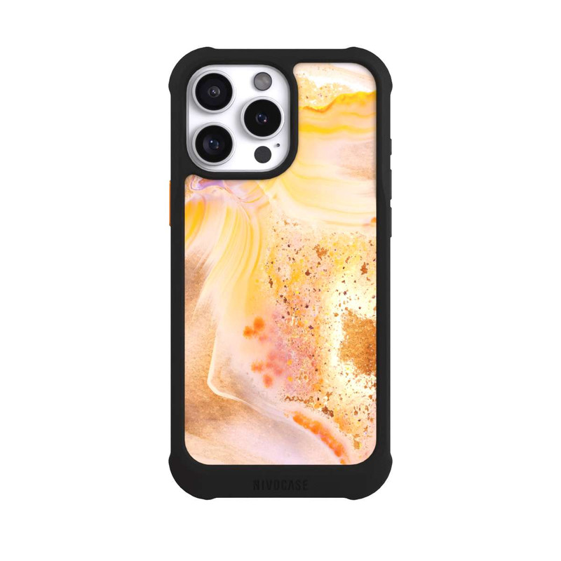 iPhone 16 Pro Max NIVOmax Marbre Orange Scintillant