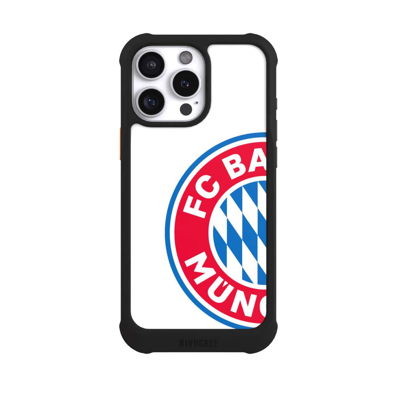 iPhone 16 Pro Max NIVOmax Großes FCB Logo Weiß