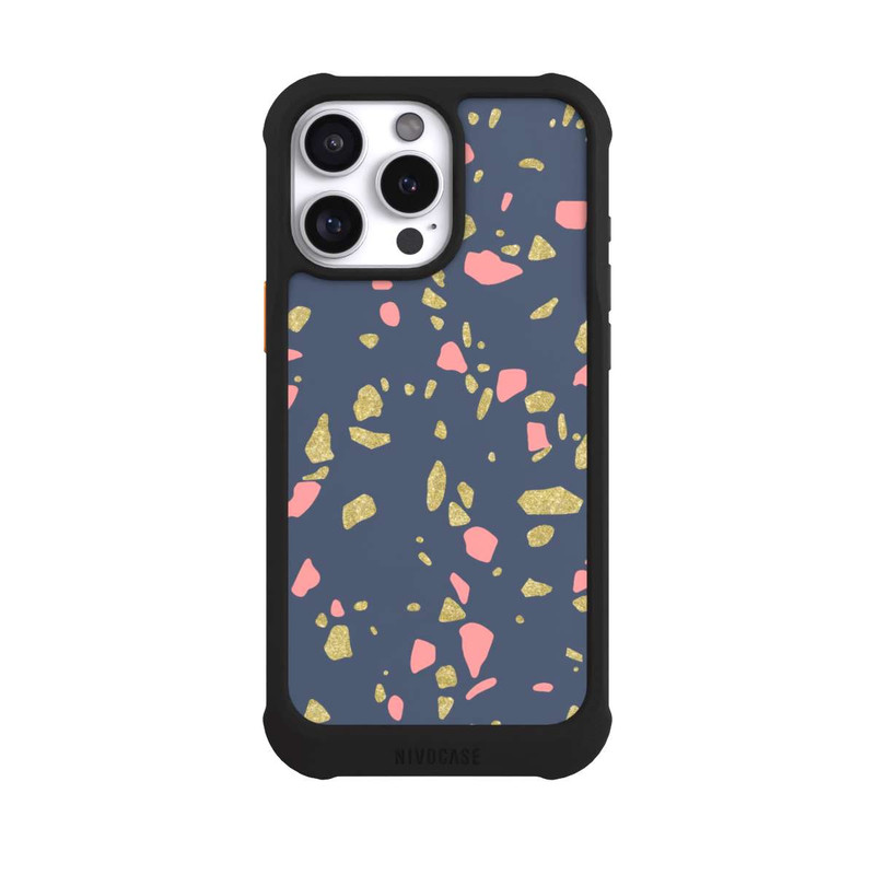 iPhone 16 Pro Max NIVOmax Terazzo Gold Look