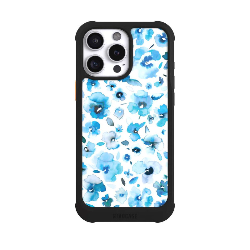iPhone 16 Pro Max NIVOmax Blue Tropical Flowers