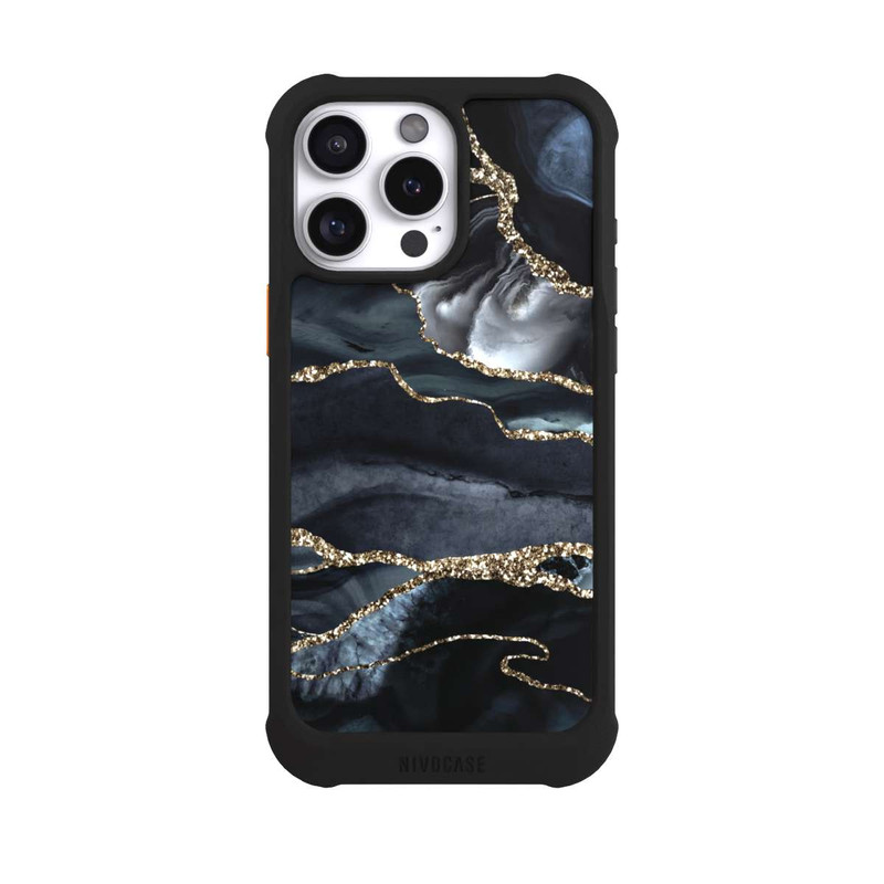 iPhone 16 Pro Max NIVOmax Or marbré foncé Aspect pailleté