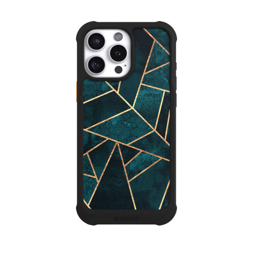 Apple iPhone 16 Pro Max NIVOmax Tief Blaugrün Stein Gold Druck