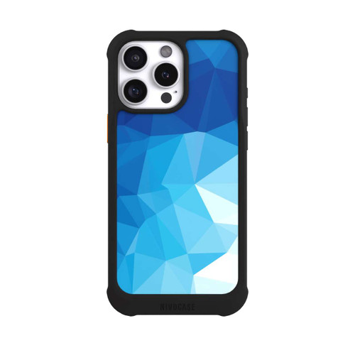 Apple iPhone 16 Pro Max NIVOmax Mosaïque Polygonale Bleue