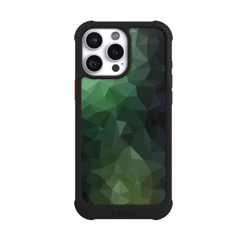iPhone 16 Pro Max NIVOmax Polygonal Mosaic Green