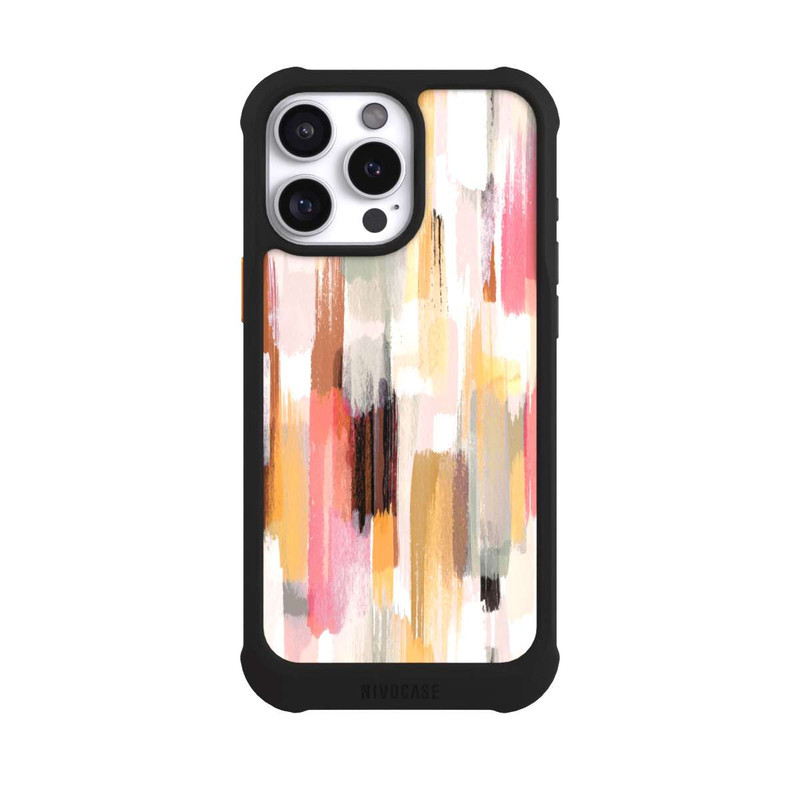 iPhone 16 Pro Max NIVOmax Abstrakte Pinselstriche Herbsttöne