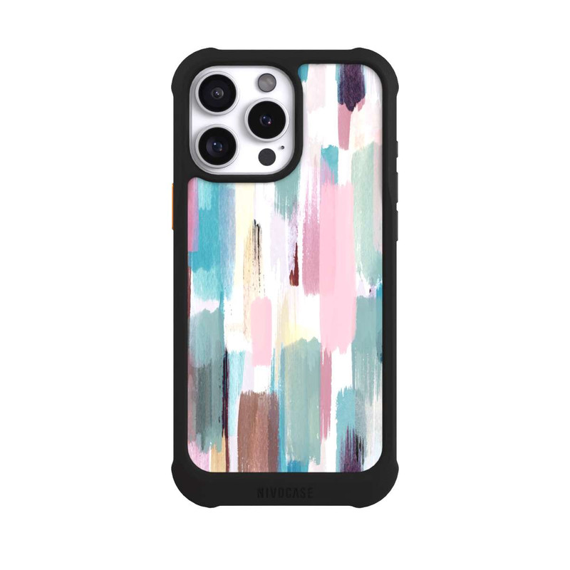 iPhone 16 Pro Max NIVOmax Abstrakte Pinselstriche in Pastelltönen