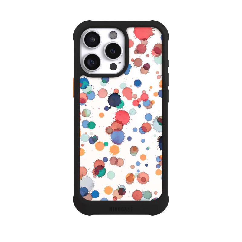 iPhone 16 Pro Max NIVOmax Tropfen Aquarell Textur Blau Gelb