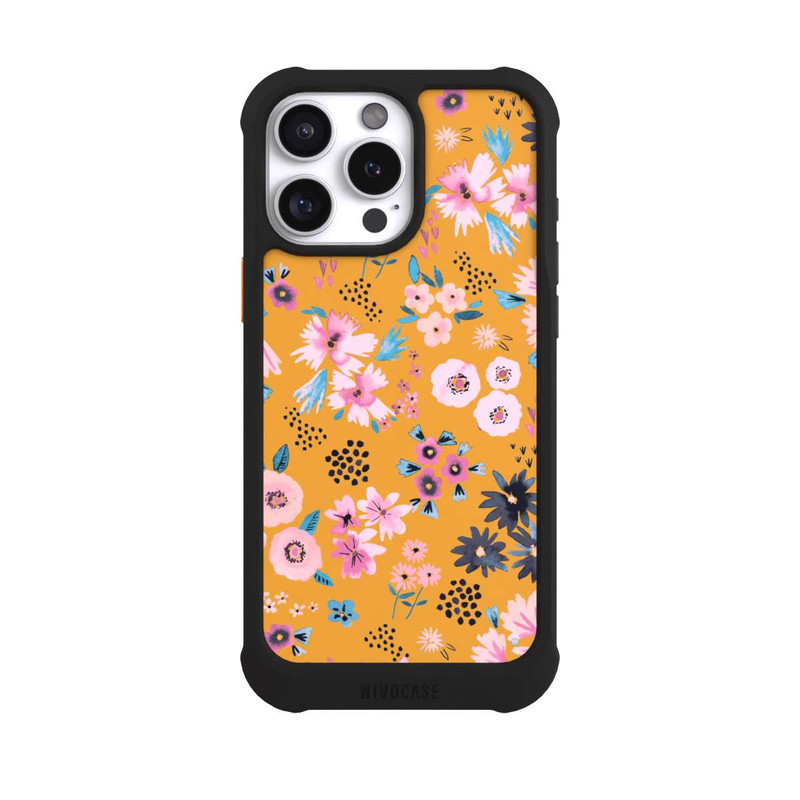 iPhone 16 Pro Max NIVOmax Kleine Blumen senfgelb