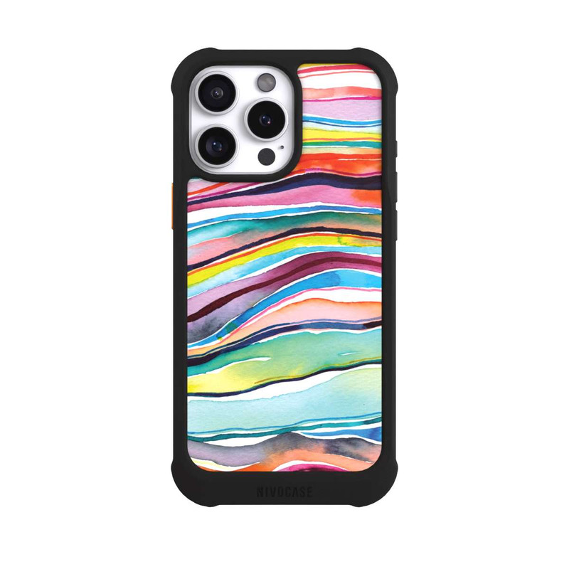 iPhone 16 Pro Max NIVOmax Couches d'agate aquarelle