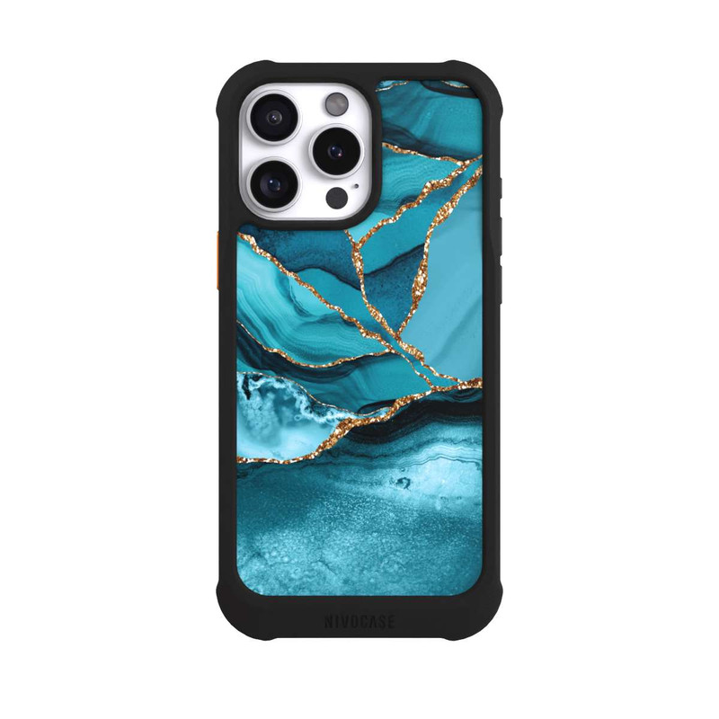 iPhone 16 Pro Max NIVOmax Eisblaue Marmor Landschaft