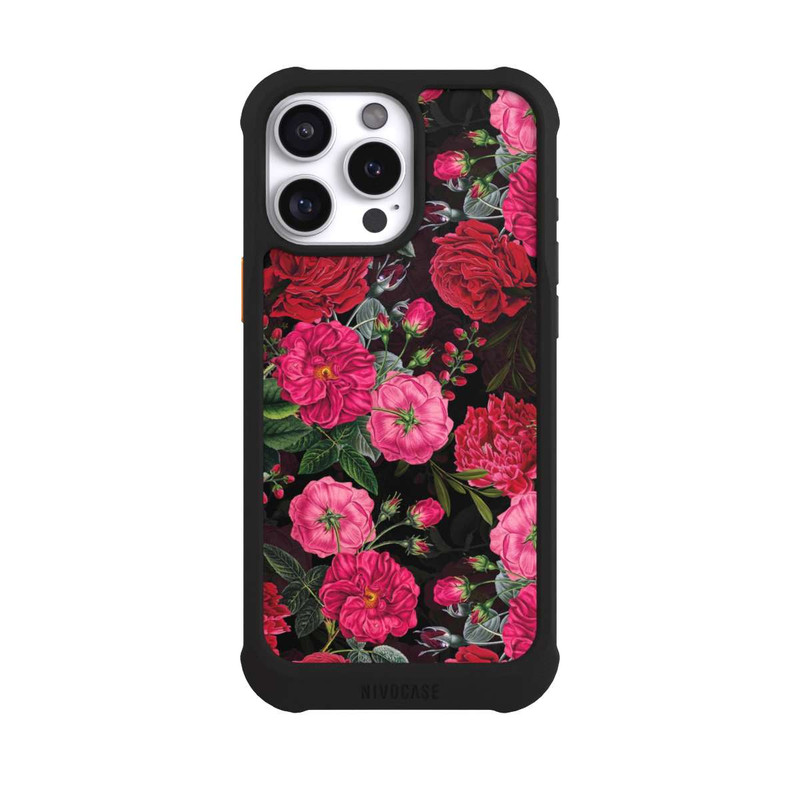 iPhone 16 Pro Max NIVOmax Pink and Red Flowers