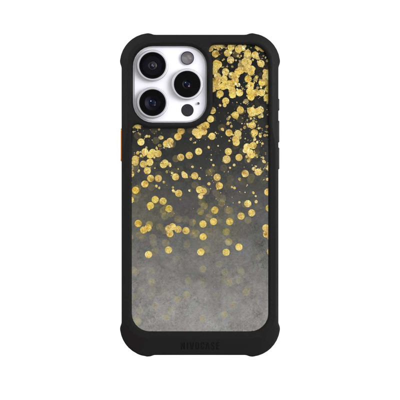 iPhone 16 Pro Max NIVOmax Pluie glamoureuse dorée