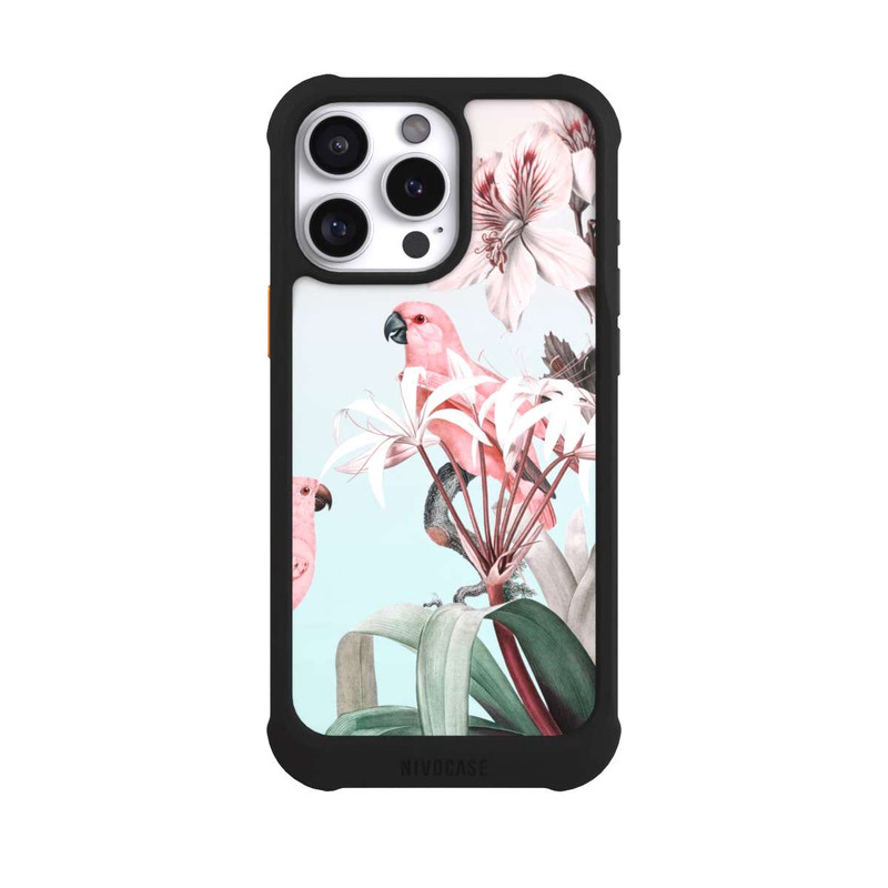 iPhone 16 Pro Max NIVOmax Paradis des perroquets pastel
