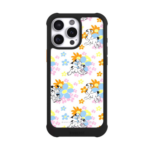 Apple iPhone 16 Pro Max NIVOmax Idéfix sur fleurs colorées