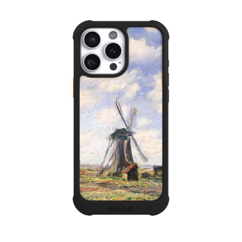 Apple iPhone 16 Pro Max NIVOmax Tulip Fields with the Rijnsburg Windmil by Claude Monet